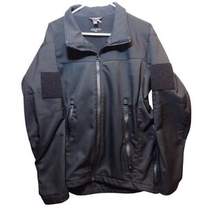 TRU-SPEC 24-7 Series Tactical Softshell Jacket Mens Large Black Full Zip Fleece